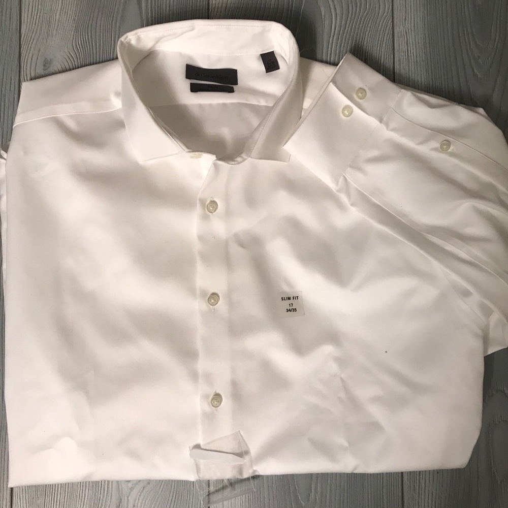 Calvin Klein Mens Dress Shirt slim fit 17 34/35
